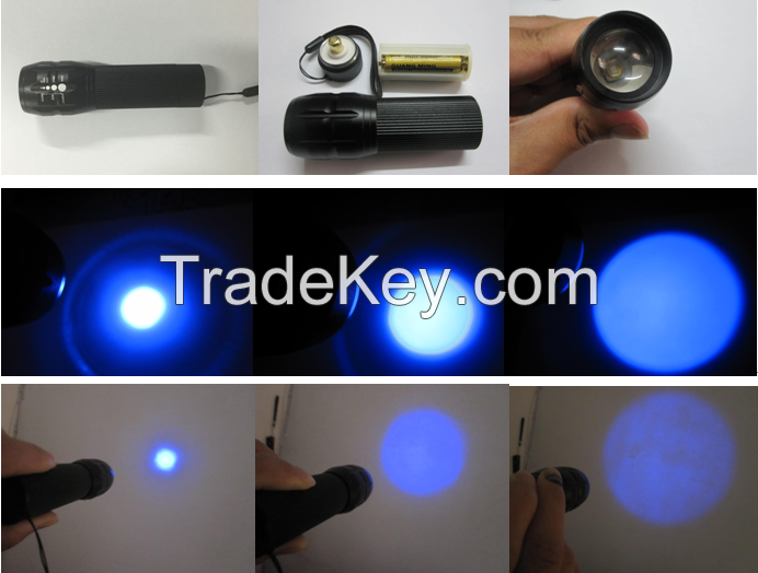 Zoom UV LED Flashlight