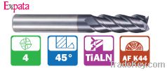 2 & 4 flute solid carbide square end mills standard and long length