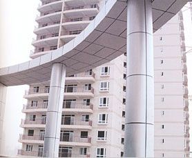  curtain wall wood grain aluminum panel/all clad