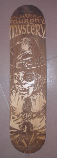 laser skateboard deck