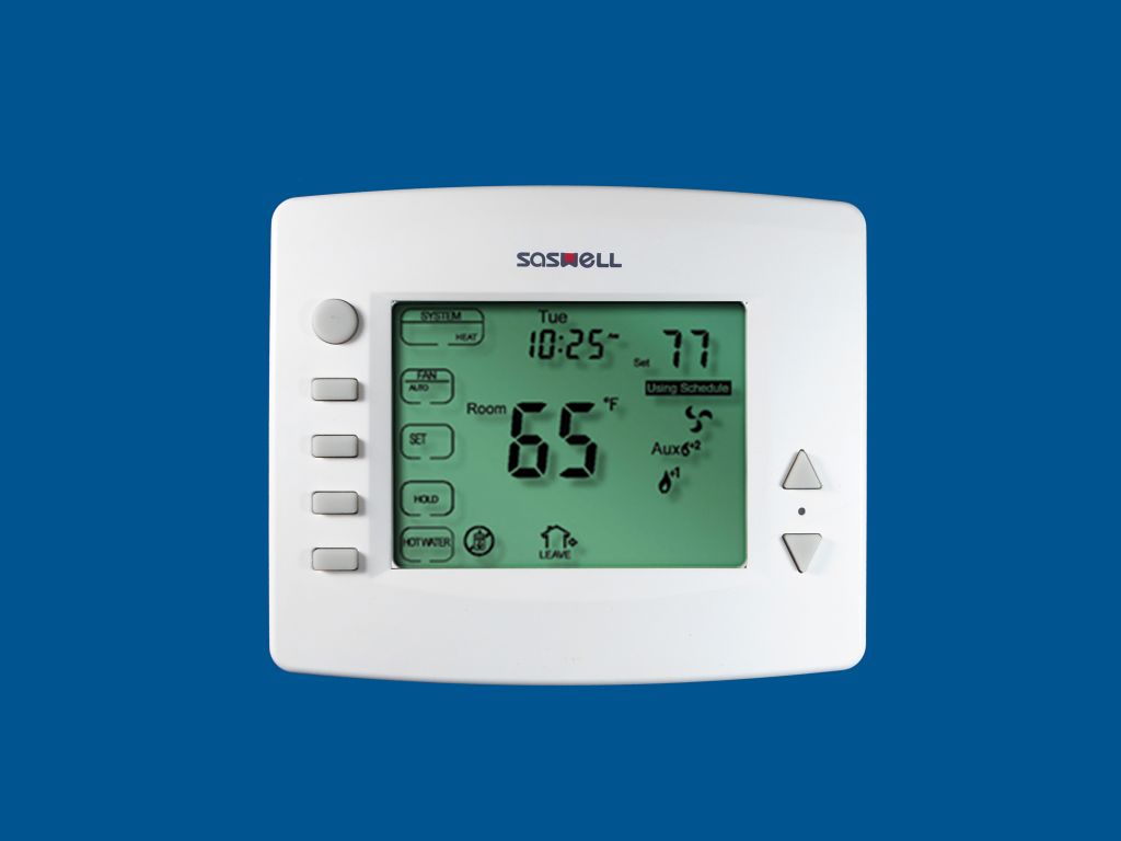 Large LCD display double way wireless boiler heating digital room thermostats temperature controller