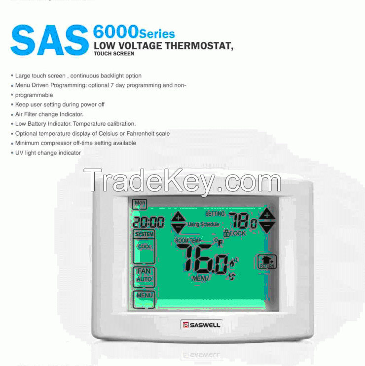 WiFi Touch Screen 7-Day Programmable Smart Thermostat RTH9580WF, digital 7-Day Programmable touch screen thermostats