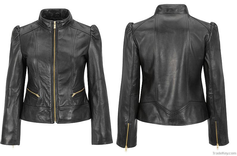 Leather ladies jacket