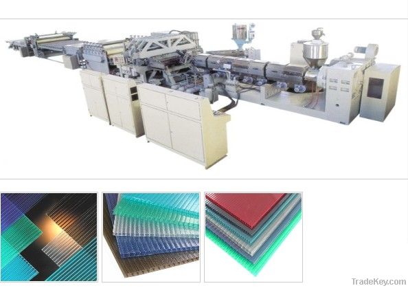 PC/PP/PE Hollow Profile Panel Production Line