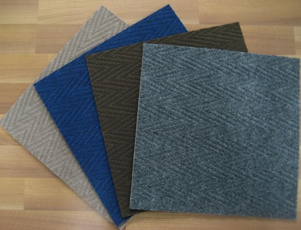 self-adhesive carpet tiles (&quot;V&quot; shape)