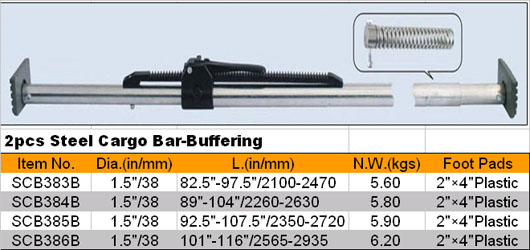 2pcs Steel Cargo Bar-Buffering Type SCB383B