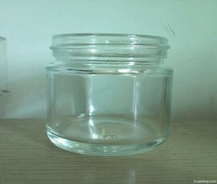 50ml glass cosmetic jar with tin caps