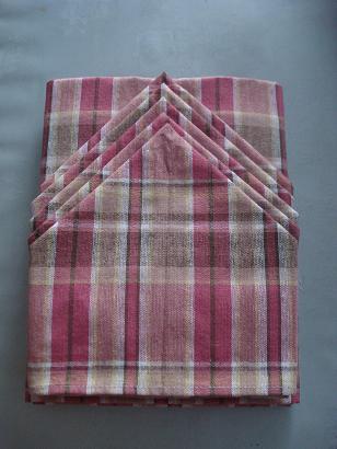 Cotton yarn-dyed checked tablecloth