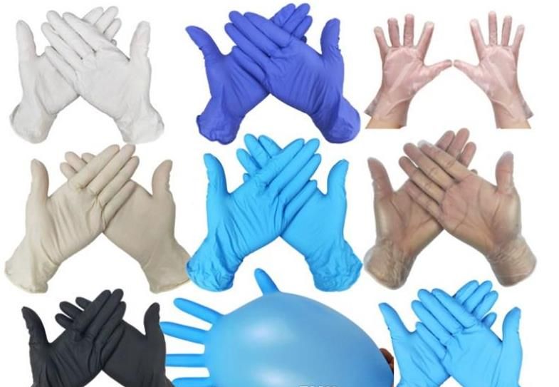 $ 0.1 Disposable nitrile Gloves Protective anti virus Gloves Universal Household Garden Cleaning Gloves