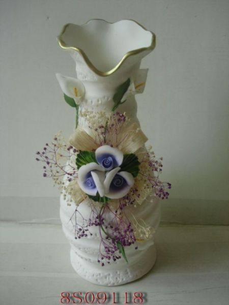 Ceramic Vase with Flower