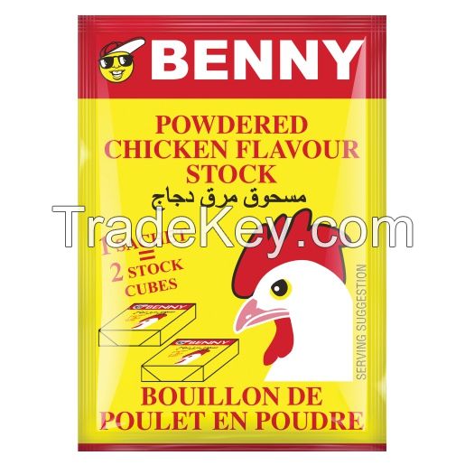 Bulk Sales Benny powdered chicken flavour stock 42x17g great taste for cooking seasoning