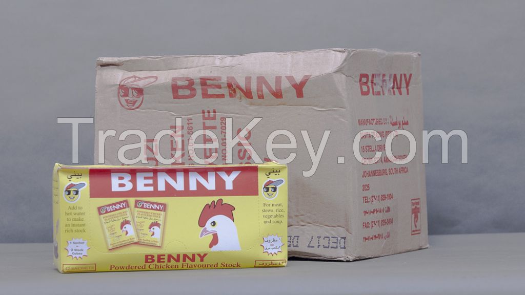 Bulk Sales Benny powdered chicken flavour stock 42x17g great taste for cooking seasoning