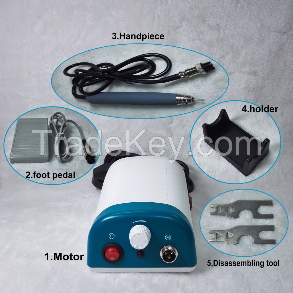 JTT HP-652 BLDC Micromotor Dental Lab Handpiece Polishing 50000RPM for Dentist, Jewlery &amp; Fingernail Polishing