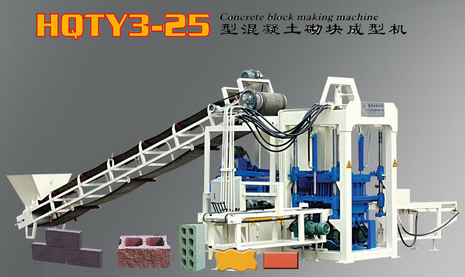 Semi-automatic block machine