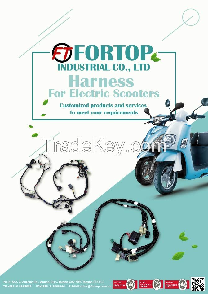 wiring harness for electric scooters