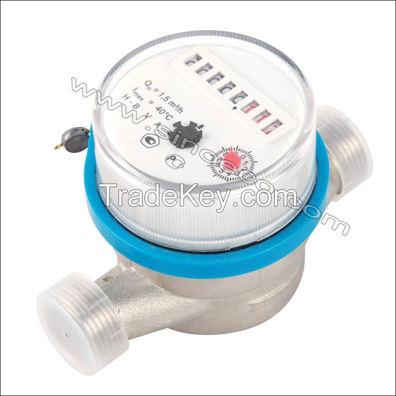 Sinlge jet Dry dial Vane Wheel Universal Water Meter