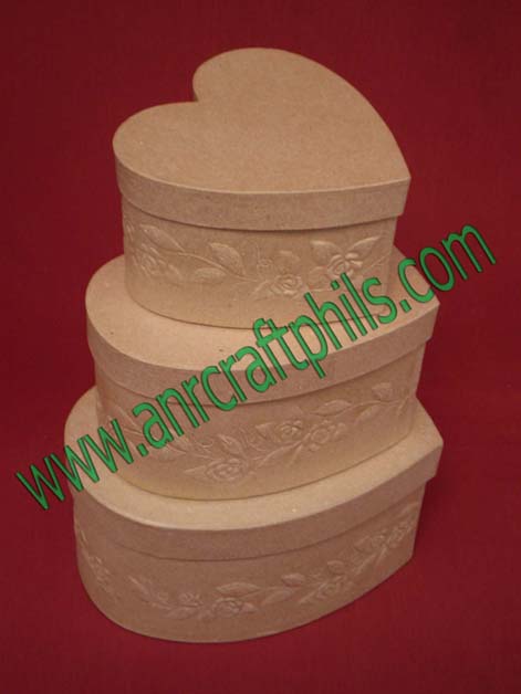 Paper Mache Embossed Craft Boxes