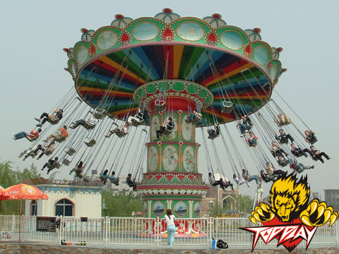 Theme Park Rides - Shaking Head Flying Chair