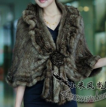 mink shawel knited handmade