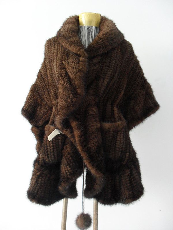 mink shawel  knited handmade