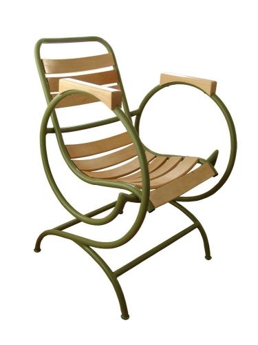 Wrought iron armchair