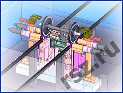 Underfloor wheel turning lathe