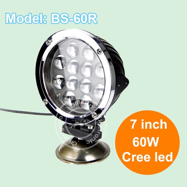 hotsale 9-32v 7 inch 60w 5100lumled off road light BS-60R