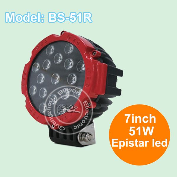 hotsale 10-30v 7inch 3600LM 51w led work light BS-51R