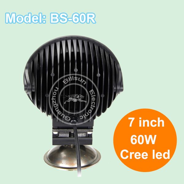 hotsale 9-32v 7 inch 60w 5100lumled off road light BS-60R