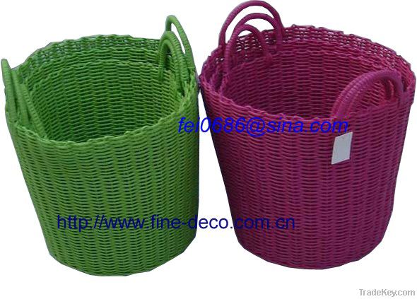 plastic rattan storage laundry