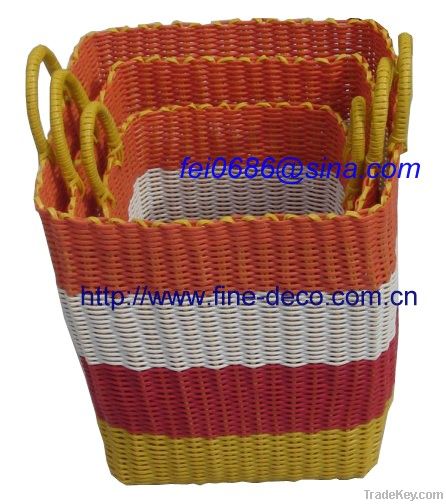 plastic rattan storage laundry