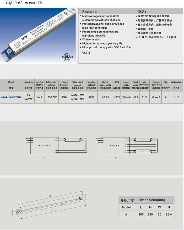 18W-58W Electronic Ballast(T8 Fluorescent Lamp)