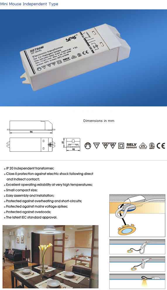 60w Electronic Transformer (SET60M)