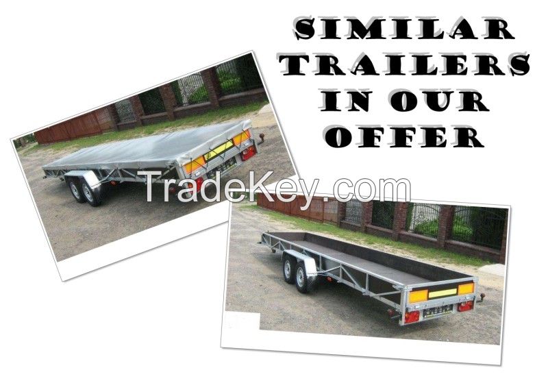 LONG CAR TRAILER Indyvidual customer orders GALVANIZED trailers