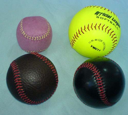 baseballs, softballs and the related