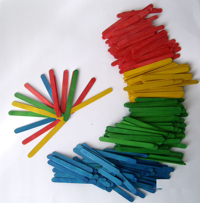 wooden craft sticks color