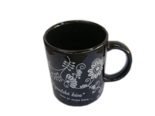 black fashion  ceramic mug