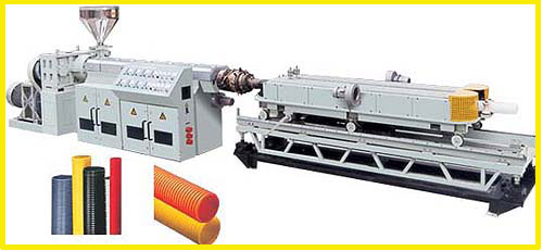 PE double wall corrugated pipe extrusion line