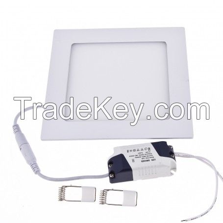 Square Shape Ultra-thin Recessed LED Panel Light Celing light 12W