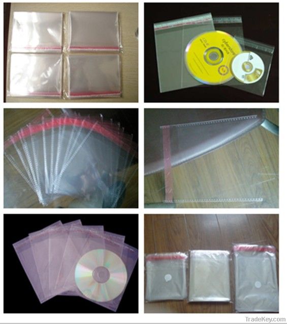 Plstic CD bag with self adhesive sealed