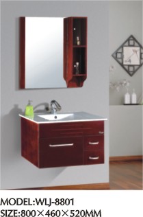 wood bathroom cabinet