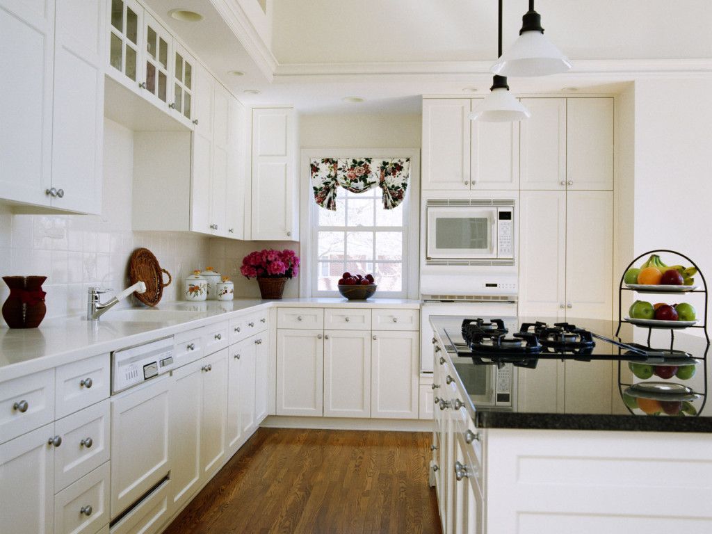 Birch solid wood white American  kitchen cabinets