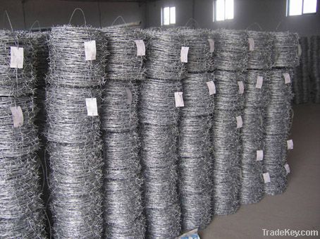 galvanized barbed wire