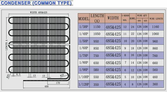 common type condenser (refrigerator condenser)