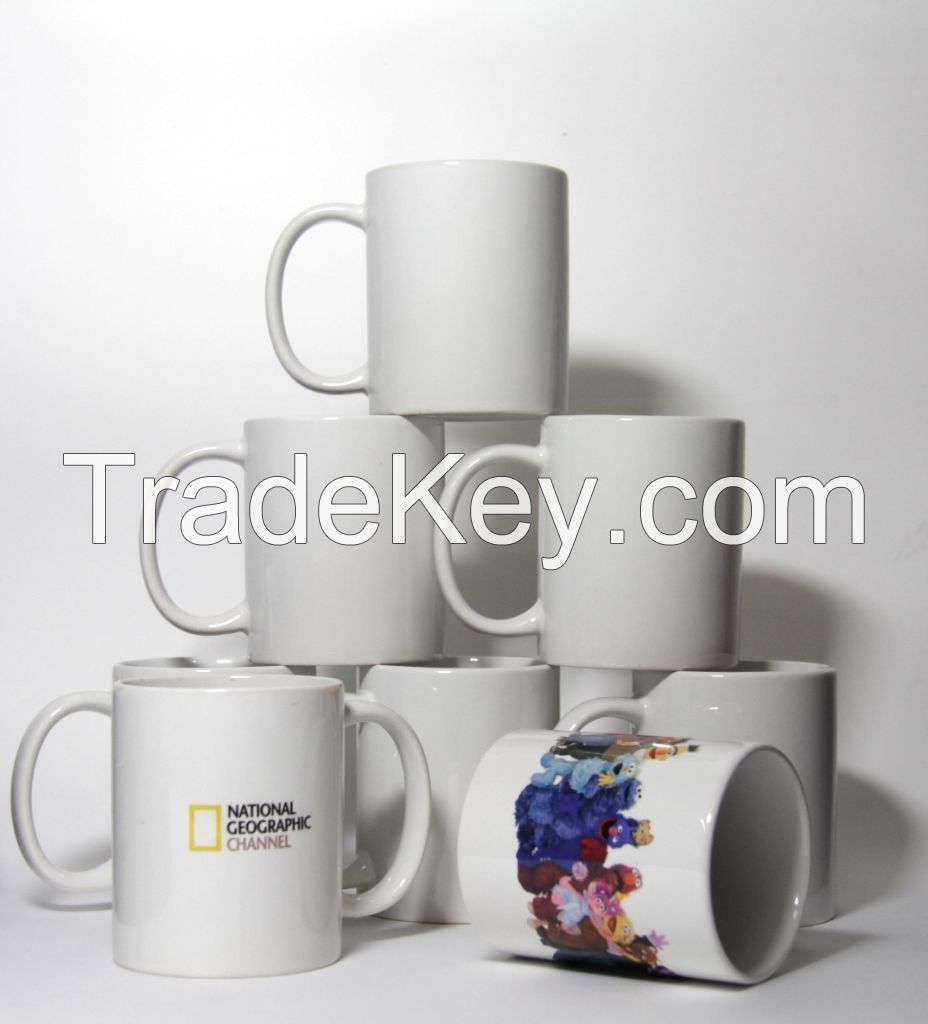 Heat transfer ceramic mugs