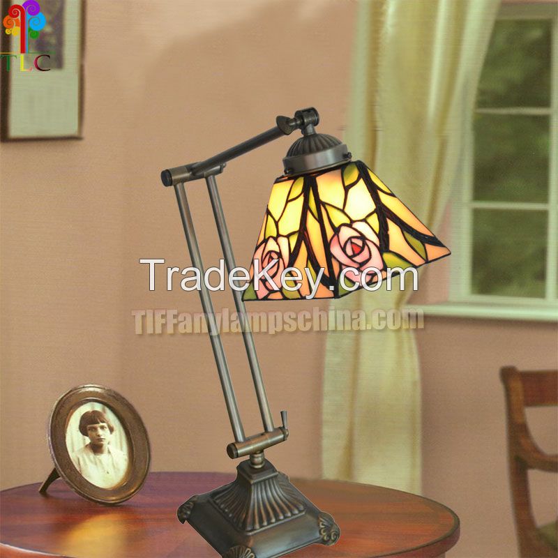 6 in stained glass tiffany style table lamp desk lamp flower lamp