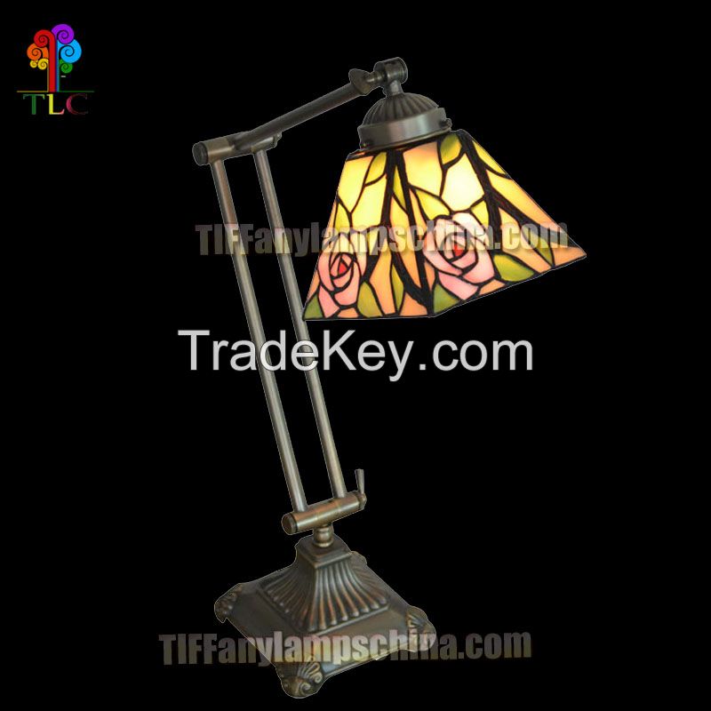 6 in stained glass tiffany style table lamp desk lamp flower lamp