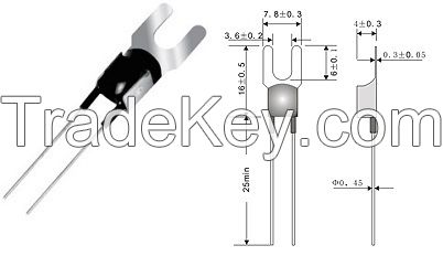 Screw Clamp PTC Lug Sensor 80C 2200 Ohm Murata PTFM04BF222Q2N34BS Cross