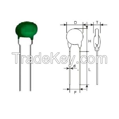 PTC Thermistor Resettable Fuse 39 Ohm 265V 1.2A Murata PTGL09AR390M9C61B0 Cross