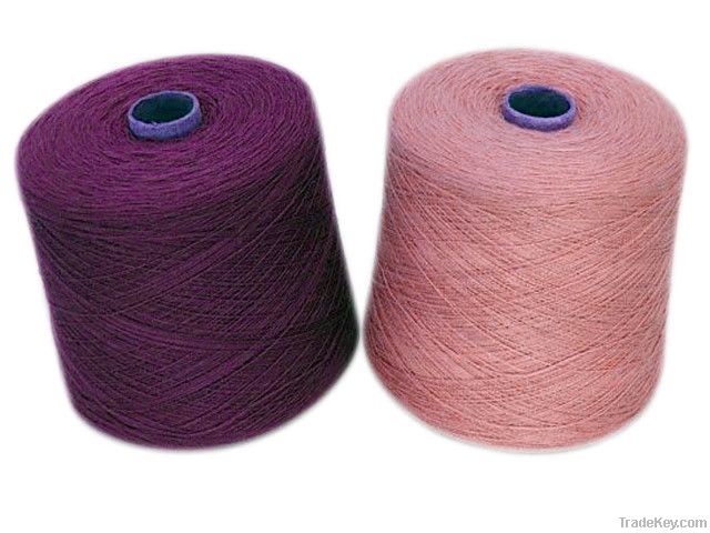 Polyester and linen blended yarn